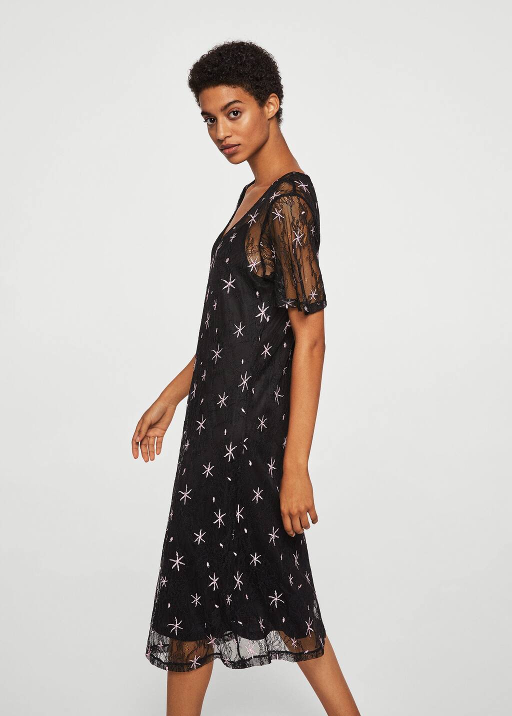 Embroidered Lace Dress